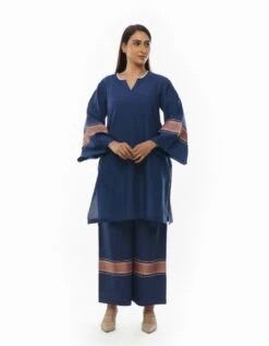 Hand Woven Cotton Tier Dress Co-ord -ZAZU Clothing Shop khat232d07set01b