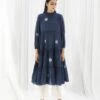 Navy Turtle Neck Tier Dress Co-Ord 2 Navy Turtle Neck Tier Dress Co-Ord -ZAZU Clothing Shop khatfall21set08 1