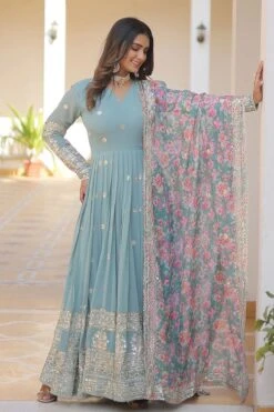 Black Embroidered Dress With Dupatta 9 Black Embroidered Dress With Dupatta -ZAZU Clothing Shop klc67802