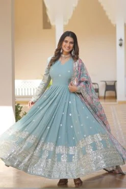 Black Embroidered Dress With Dupatta 10 Black Embroidered Dress With Dupatta -ZAZU Clothing Shop klc67803