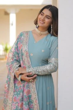 Black Embroidered Dress With Dupatta 13 Black Embroidered Dress With Dupatta -ZAZU Clothing Shop klc6780b