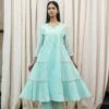 Aqua Long Flare Dress Set 1 Aqua Long Flare Dress Set -ZAZU Clothing Shop ktg091