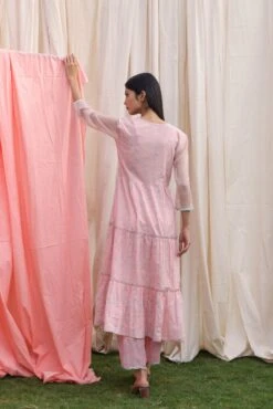 Pink Anarkali Dress Set -ZAZU Clothing Shop ktp03b