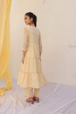 Yellow Anarkali Dress Set -ZAZU Clothing Shop kty03b