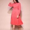 Coral Tiered Midi Dress With Inner -ZAZU Clothing Shop ldrmod01n34638778coral1 1