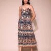 Navy Printed Strappy Maxi Dress -ZAZU Clothing Shop ldrpgt01n34249266navy1 1
