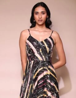 Black Printed Dress -ZAZU Clothing Shop ldrvds01n34539553blackb