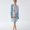 Light House Shirt Dress -ZAZU Clothing Shop lkgdrlhst1