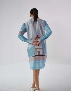 Light House Shirt Dress -ZAZU Clothing Shop lkgdrlhst3