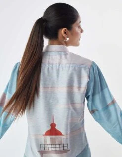 Light House Shirt Dress -ZAZU Clothing Shop lkgdrlhst4