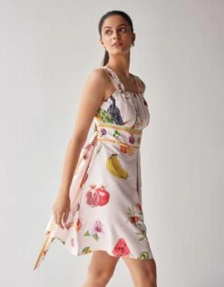 Pina Colada Flare Mini Dress -ZAZU Clothing Shop lkgdrpcmini3