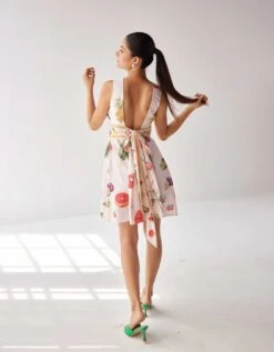 Pina Colada Flare Mini Dress -ZAZU Clothing Shop lkgdrpcminib