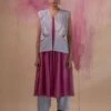 Plum Flared Dress With Cropped Jacket -ZAZU Clothing Shop lwcc421