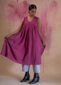 Plum Flared Dress With Cropped Jacket -ZAZU Clothing Shop lwcc425