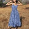 Jodhpur Dress Handblock Printed Cotton Dress -ZAZU Clothing Shop mass24bsd1