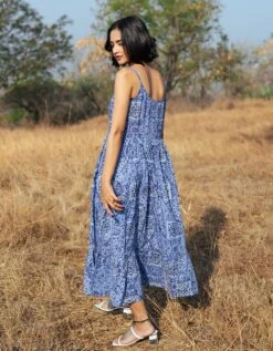 Jodhpur Dress Handblock Printed Cotton Dress -ZAZU Clothing Shop mass24bsd4