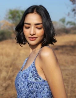 Jodhpur Dress Handblock Printed Cotton Dress -ZAZU Clothing Shop mass24bsd6