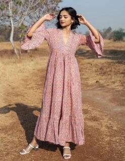 Pondi Dress Handblock Printed Cotton Dress