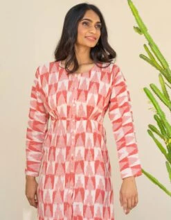 Vivian Ikat Dress -ZAZU Clothing Shop nacsc230153