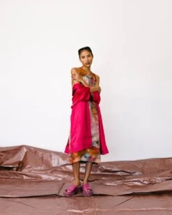 Slip Zen Set (Slip Dress + Pink Zen Jacket) -ZAZU Clothing Shop ofrcordsn234