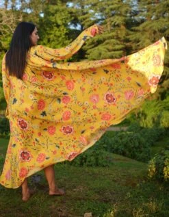 Laxmi Maxi Dress In Vegan Silk -ZAZU Clothing Shop rala493