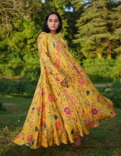 Laxmi Maxi Dress In Vegan Silk -ZAZU Clothing Shop rala49b
