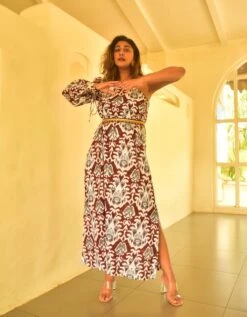 Parveen Dress With Belt -ZAZU Clothing Shop ran0863