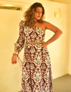 Parveen Dress With Belt -ZAZU Clothing Shop ran0864