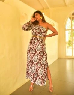 Parveen Dress With Belt -ZAZU Clothing Shop ran0865