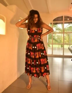 Sridevi Dress With Belt -ZAZU Clothing Shop ran2633