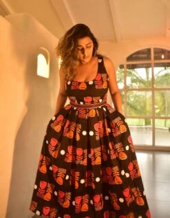 Sridevi Dress With Belt -ZAZU Clothing Shop ran2634