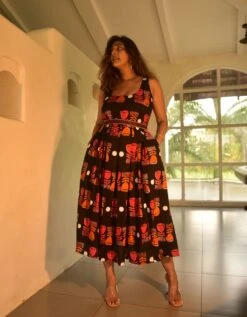 Sridevi Dress With Belt -ZAZU Clothing Shop ran2636