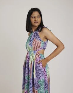 Crystal Cut Out Maxi Dress -ZAZU Clothing Shop rr2683