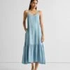 Blue Denim Flowy Maxi Dress -ZAZU Clothing Shop rwtobdrrs2403641351