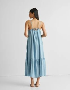 Blue Denim Flowy Maxi Dress -ZAZU Clothing Shop rwtobdrrs2403641355