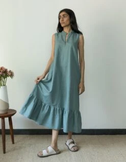 Laid-Back Gathered Dress -ZAZU Clothing Shop sh23w092