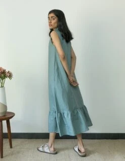 Laid-Back Gathered Dress -ZAZU Clothing Shop sh23w09b