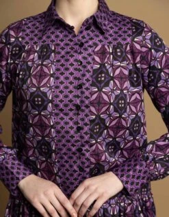 Sharp Violet Panel Dress -ZAZU Clothing Shop shaw2053