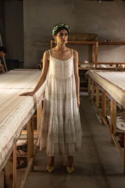 White Layered Boho Dress -ZAZU Clothing Shop sho40adhira 2