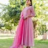 Blush Pink Embroidered Dress With Dupatta -ZAZU Clothing Shop skd708491