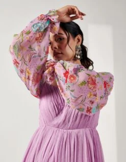 Lavender Georgette Maxi Dress -ZAZU Clothing Shop skuinrbg23001b