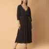 Black V Neck Dress