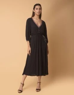 Black V Neck Dress