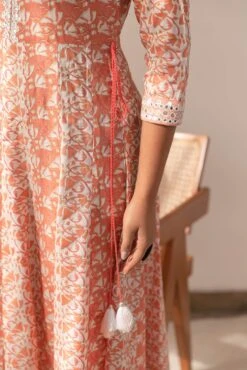 Printed Anarkali Dress With Dupatta -ZAZU Clothing Shop smc2233org6