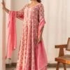 Pink Printed Anarkali Dress With Dupatta -ZAZU Clothing Shop smc2234pnk1