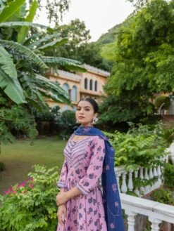 Daisy Floral Dress Set -ZAZU Clothing Shop smc2263ppl4