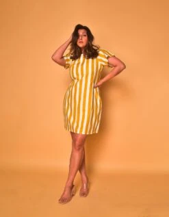 Yellow Elle Short Dress -ZAZU Clothing Shop ss1925