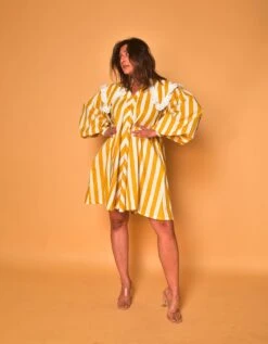 Yellow Elle Flared Dress