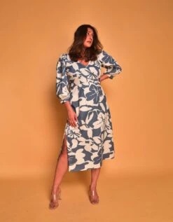 Blue Kit Drama Dress -ZAZU Clothing Shop ss2023 2