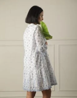 White And Blue Dress -ZAZU Clothing Shop ss2334white3